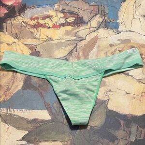 Green PINK Victoria's Secret Thong